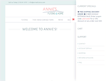 Tablet Screenshot of anniesfutons.com